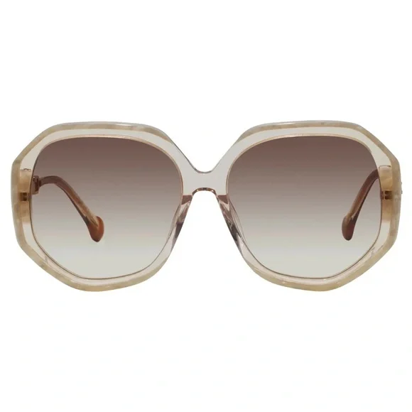 CAMILLA “The Matriach” pink ivory marble acetate metal oversized sunglasses - Picture 4 of 7